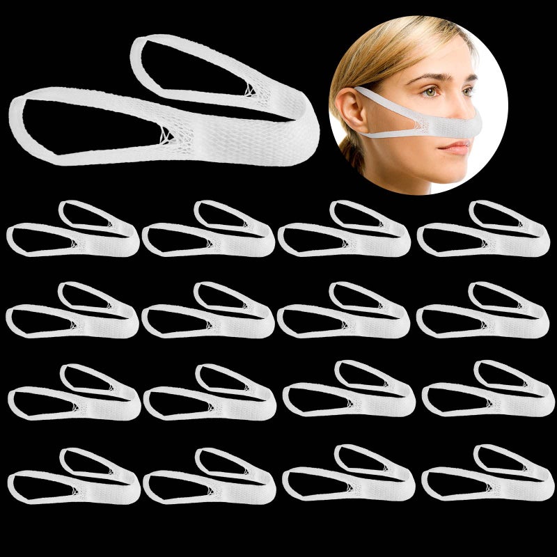 Patelai Elastic Nose Bandage, External Nasal Bandage Dressing Holder with High Absorption Capacity for Nose, White(20 Pcs) - Image 1