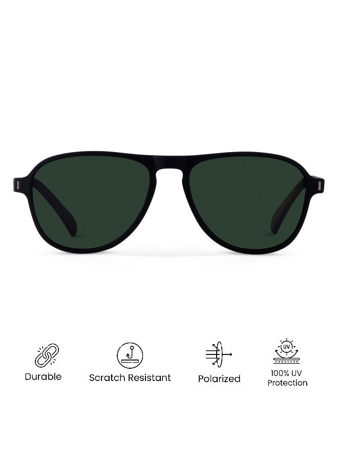 Woggles Emerald night polarized aviator sunglasses  - Image 2