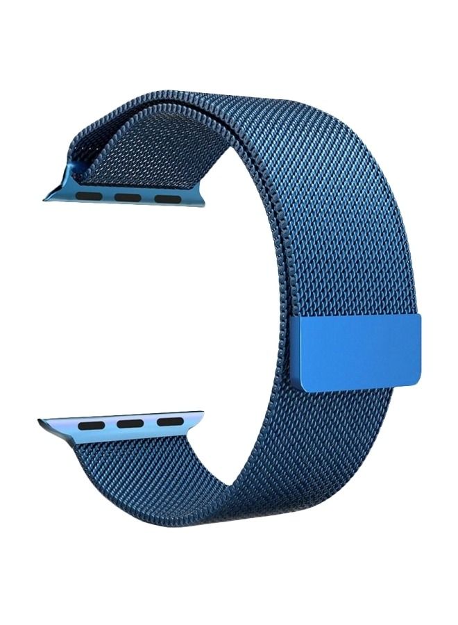 Stainless Steel Band Apple Watch Series 5/6/7 42/44/45mm Blue - Image 1