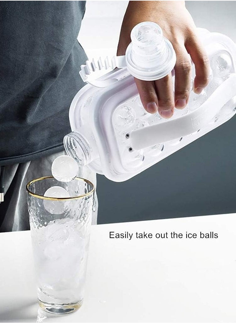 M MIAOYAN - Ice Tray 2 in 1 Portable Ice Ball Maker Kettle with 17 Grids Flat Lid for Cooling Ice Cubes - Image 1