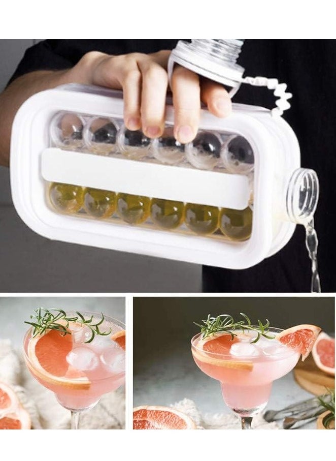 M MIAOYAN - Ice Tray 2 in 1 Portable Ice Ball Maker Kettle with 17 Grids Flat Lid for Cooling Ice Cubes - Image 1