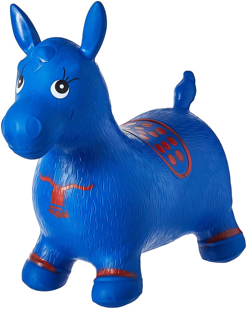 AppleRound Inflatable Ride-on Bouncy Animal Hopper – Horse, Cow or Unicorn – Kids Space Hopper Bouncer with Hand Pump – Jumping Toy for Indoor/Outdoor Play - Image 1