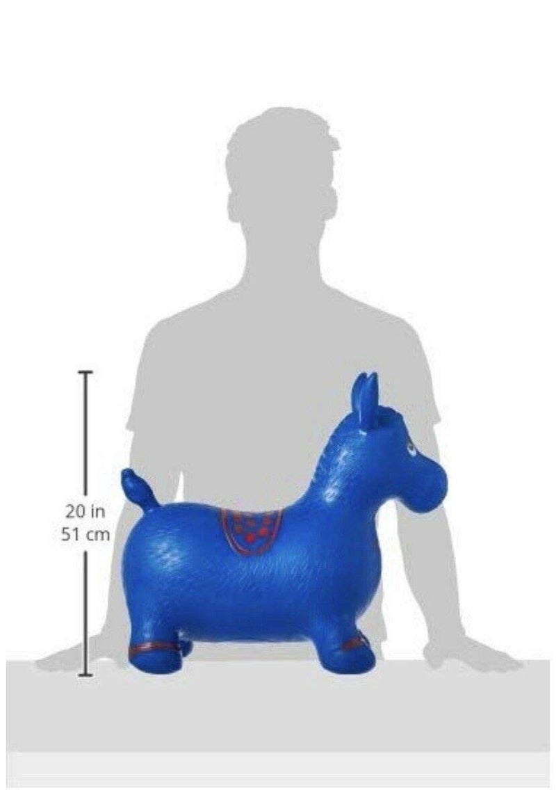 AppleRound Inflatable Ride-on Bouncy Animal Hopper – Horse, Cow or Unicorn – Kids Space Hopper Bouncer with Hand Pump – Jumping Toy for Indoor/Outdoor Play - Image 3