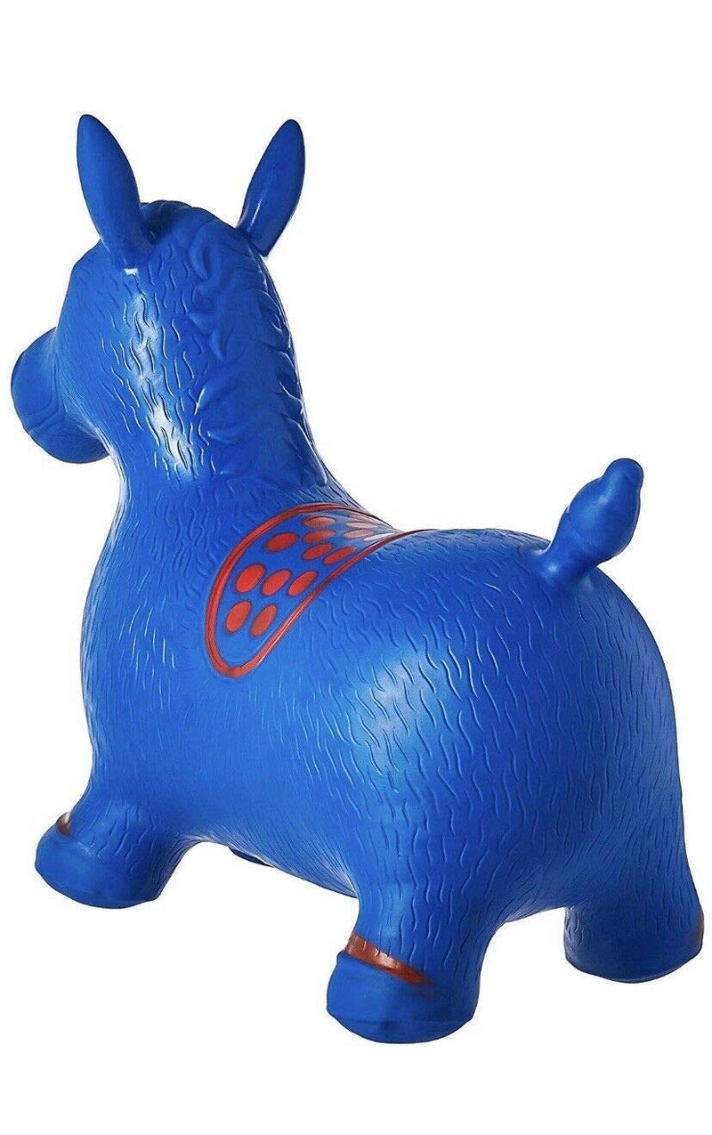AppleRound Inflatable Ride-on Bouncy Animal Hopper – Horse, Cow or Unicorn – Kids Space Hopper Bouncer with Hand Pump – Jumping Toy for Indoor/Outdoor Play - Image 2