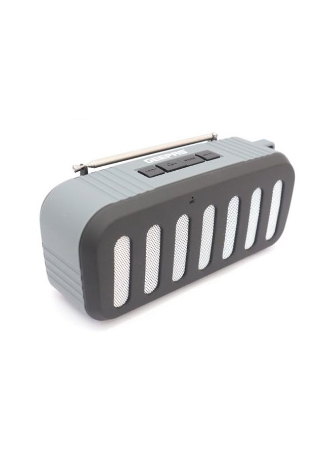 GEEPAS Rechargeable Bluetooth Speaker Grey - Image 4