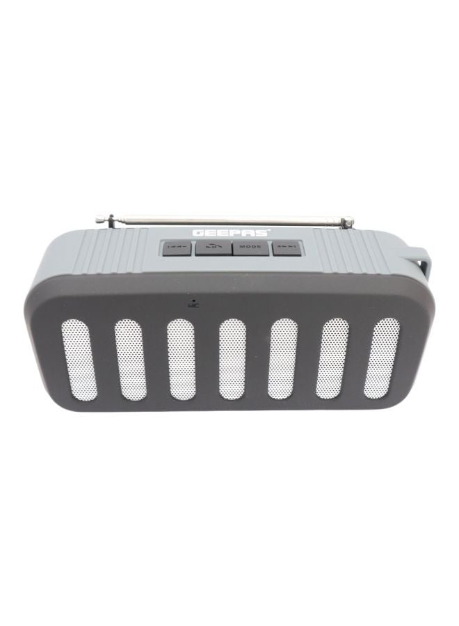 GEEPAS Rechargeable Bluetooth Speaker Grey - Image 1