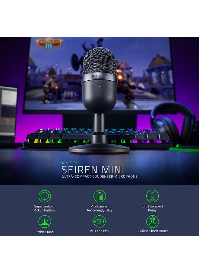 RAZER - Razer Mini USB Capacitor microphone Desktop desktop PC K Song game live microphone silver - Image 1