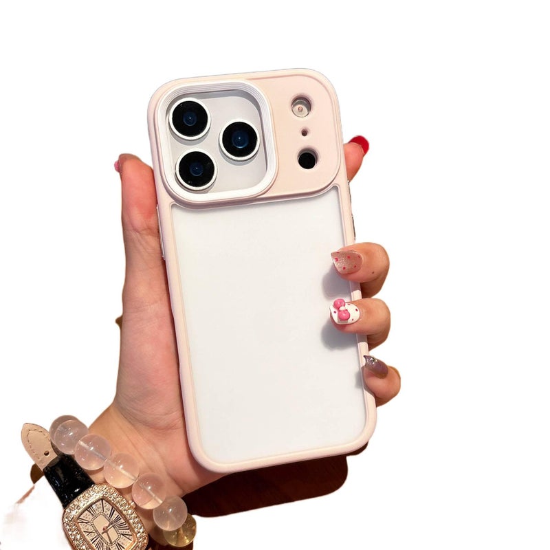 غطاء واقي بTPU+PC لـ iPhone 15 / 15 Plus / 15 Pro / 15 Pro Max مع حماية من السقوط وملمس ناعم مع مقاوم للصدمات مع لمسة نهائية غير لامعة مع شبه شفاف باللون أبيض بظهر شفاف من مادة TP. - Image 4