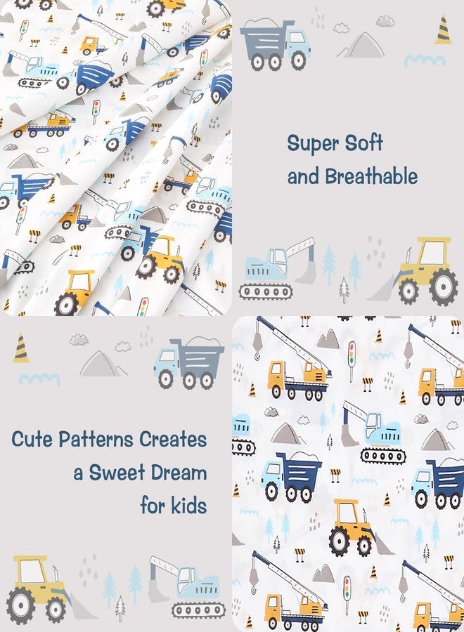 lasoftan Kids Sheet Set Full Size, Boys Full Sheet Set with White Car Pattern，Breathable Silky Soft Microfiber Kids Fitted Sheet - Image 3