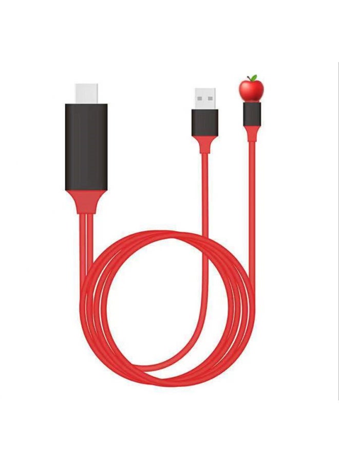 Suitable For Apple To HDTV HD Line Lightning Apple Mobile Phone Screen HD Converter Adapter-Color:P8 Male Black - Image 3