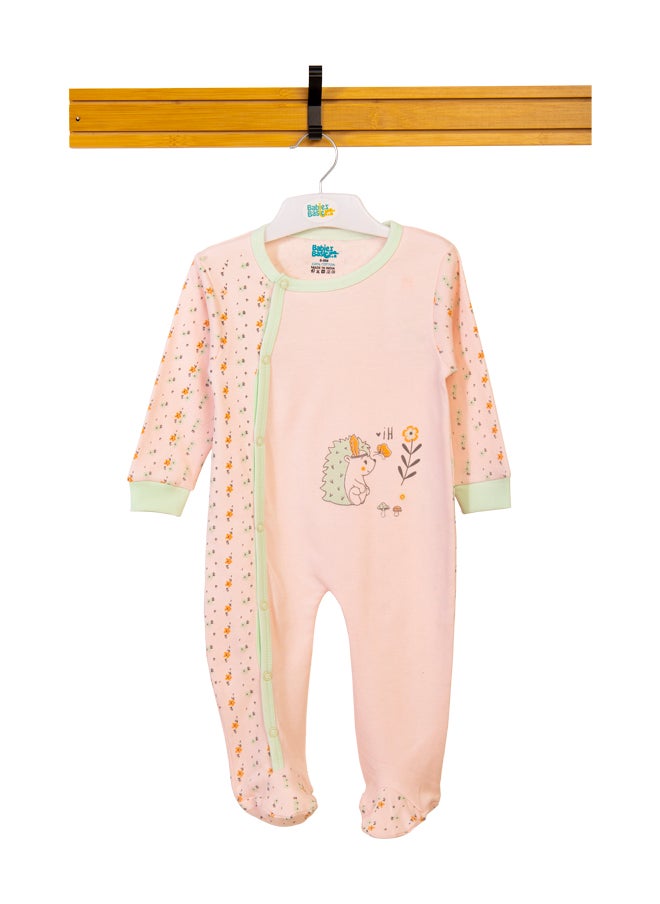 Babies Basic 100% Cotton Printed Long Sleeves Jumpsuit/Romper/Sleepsuit For Babies  - Image 1
