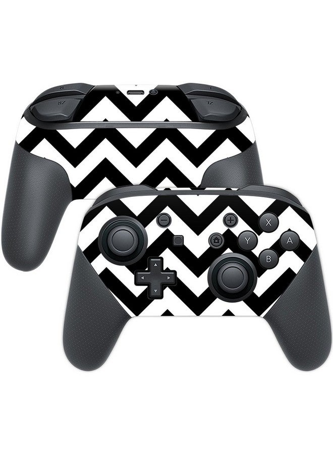 MIGHTY SKINS Mightyskins Skin Compatible With Nintendo Switch Pro Controller Black Chevron | Protective, Durable, And Unique Vinyl Decal Wrap Cover | Easy To Apply, Remove, And Change Styles | Made In The Usa - Image 1