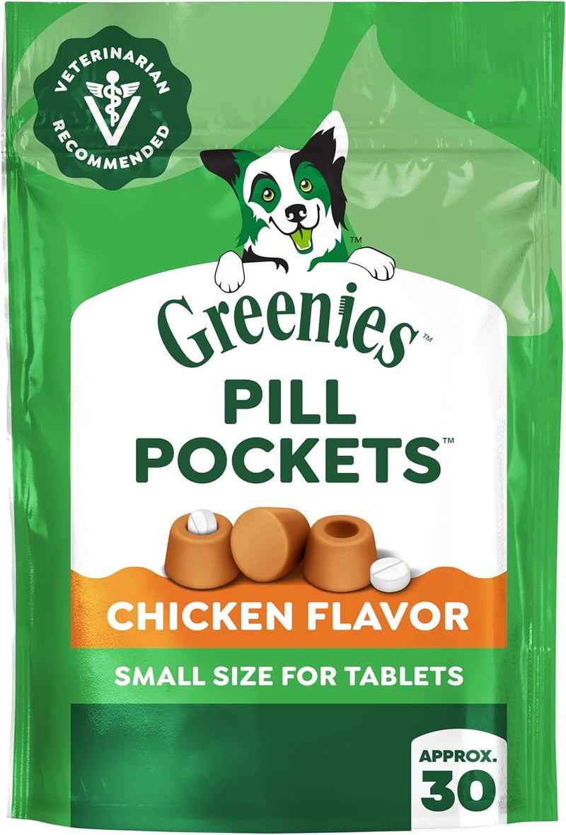 جرينيز حزم صغيرة من Greenies للكلاب، وجبات لينة، نكهة دجاج، عبوة وزنها 3.2 أونصة (30 وجبة). - Image 1
