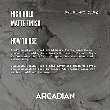 Arcadian بومادة شعر كلاي أركاديان 115 جرام - Image 4