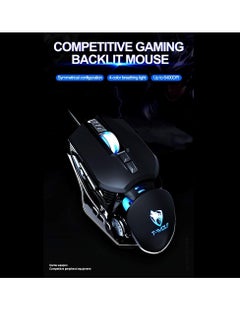T-WOLF Wired Gaming Mouse 7 Button 4 Color Backlight 1200-6400 Adjustable DPI Office Mouse Built-in Weights for Laptop/PC Silver G530  - Image 5