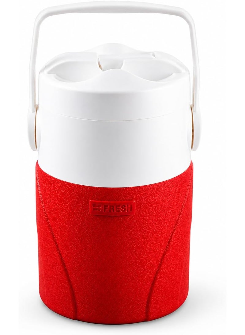Fresh 3 Liter Plastic Water Cooler | 25 mm Thick Insulated Plastic Ice and Cold Drink Water Bottle | Beverage Container for Trips, Camping, Picnics, Work - Image 4
