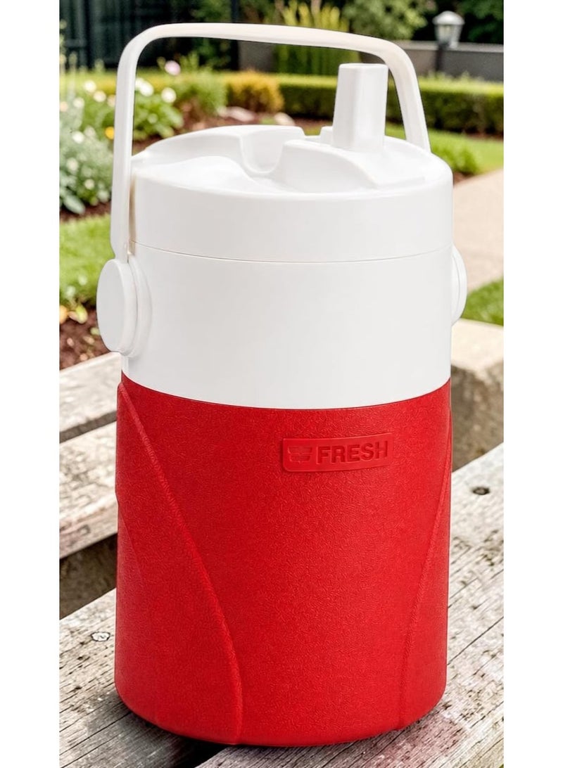 Fresh 3 Liter Plastic Water Cooler | 25 mm Thick Insulated Plastic Ice and Cold Drink Water Bottle | Beverage Container for Trips, Camping, Picnics, Work - Image 1