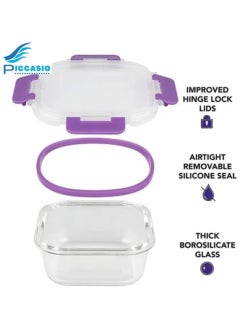 HOPHOP 18pcs Glass Lunch Box with 2pcs icepacks Glass Food Container  - Image 4