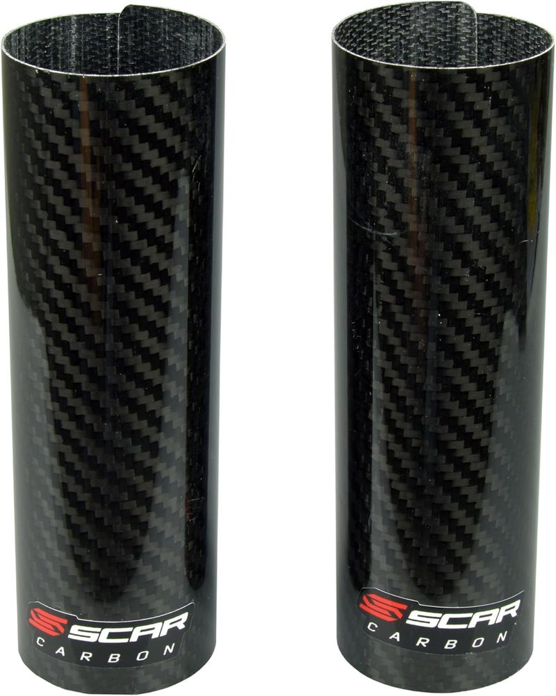SCAR Carbon Fiber Upper Fork Wraps Compatible with KTM Yamaha BETA Husqvarna Honda GASGAS Kawasaki Suzuki SHERCO 125 250 300 350 390 430 450 480 500 - Image 1