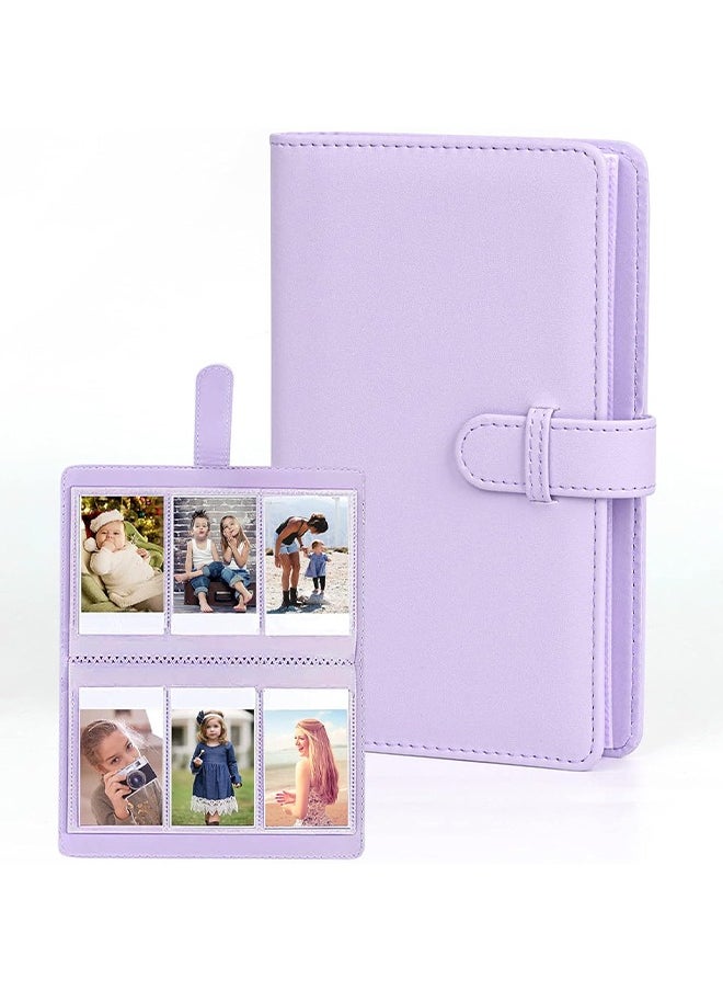 HY 108 Pockets Mini Album Compatible with Fujifilm Instax Mini film, Suitable for Instax Mini 12/11/7+/9/Evo/Link 2, 2x3"Photo Album for Canon ivy 2 Kpop Photocard(Lilac Purple)  - Image 1