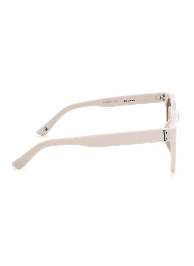 Rae Dunn WENDY Premium Sunglasses with SHINE ON. Signature Artwork (Glossy Beige Frame w/Brown Clear Gradient Lens)  - Image 2