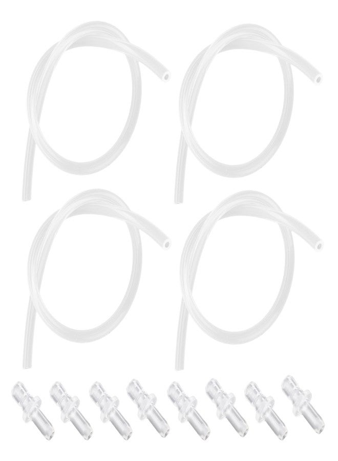 lasuroa 4pcs Milk Tubes Hoses with 8pcs Connectors, 14.96in/38cm Silicone Milk Tube Hoses Replacement Pipe BPA-Free Replacement Part Accessories for Jura HP3 Coffee Machines E6/E8/Z10 - Image 1