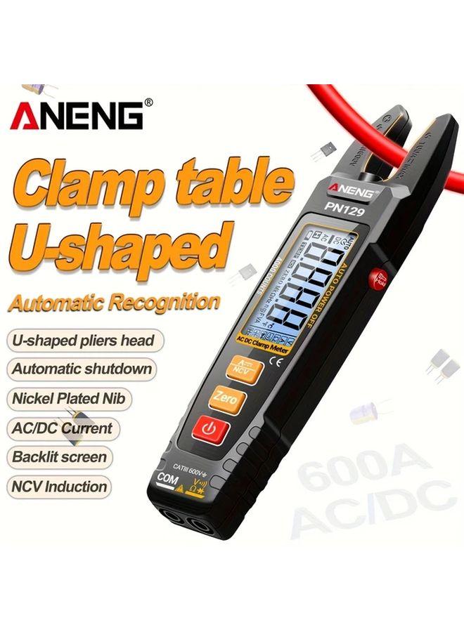 ANENG PN129 Black 4000 Count Digital Multimeter Intelligent Clamp Meter AC DC Voltage Tester - Image 3