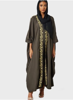 Coco Desert Flower Embroidered Abaya  - Image 1