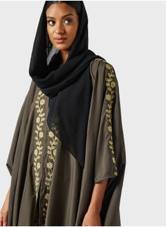 Coco Desert Flower Embroidered Abaya  - Image 3