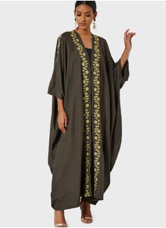 Coco Desert Flower Embroidered Abaya  - Image 4