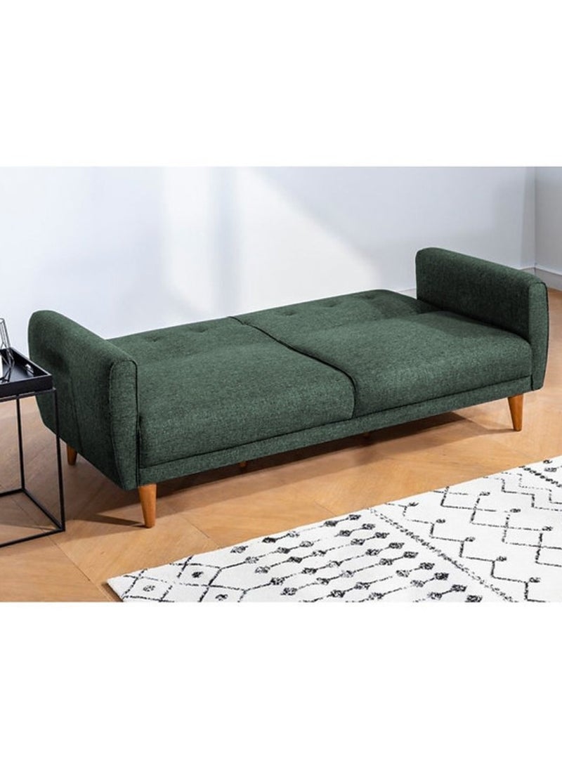 Homzmart Swedish Wood and Linen 2-Seater Sofa  - Green  - Image 4