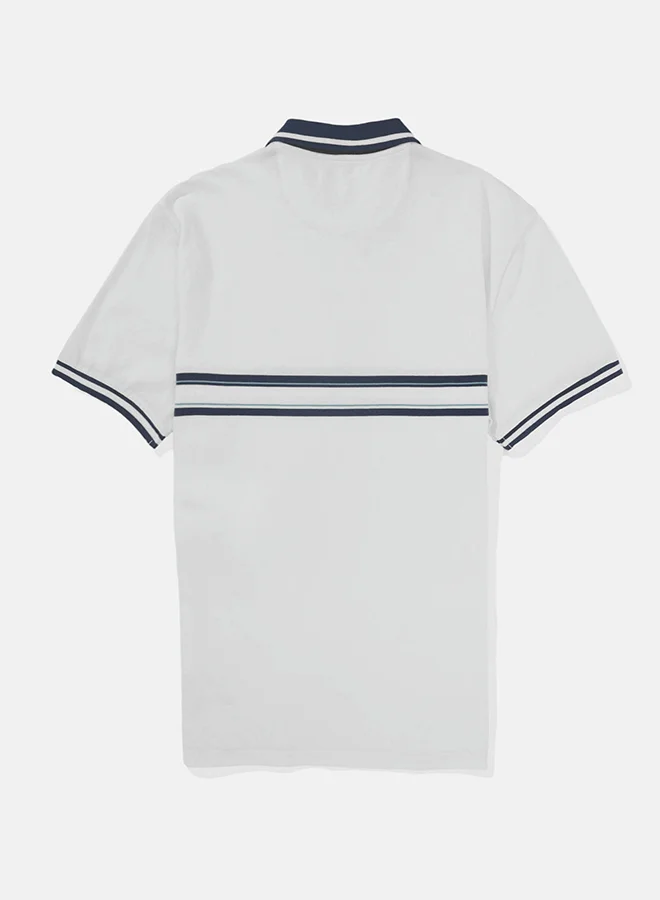 امريكان ايجل Logo Striped Short Sleeve Polo Shirt