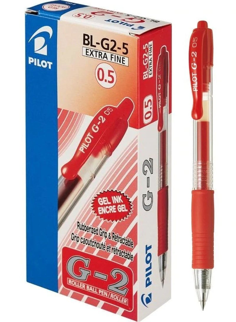 بايلوت قلم حبر جل بايلوت G2 0.5 حبر أحمر اللون 12 قطعة - Image 1