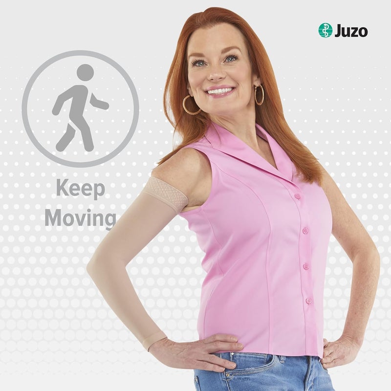 Juzo Soft 2001 20-30mmHg Max Armsleeve with Silicone Top Band for Women - Beige, Size 4 (IV) MAX - Image 3