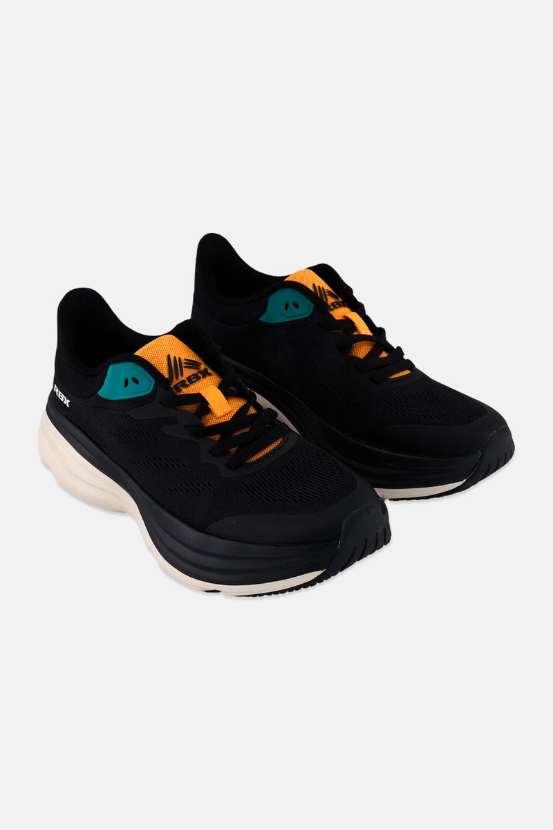 RBX Women Lace Up Brand Logo Outdoor Shoes, Black  - Image 1