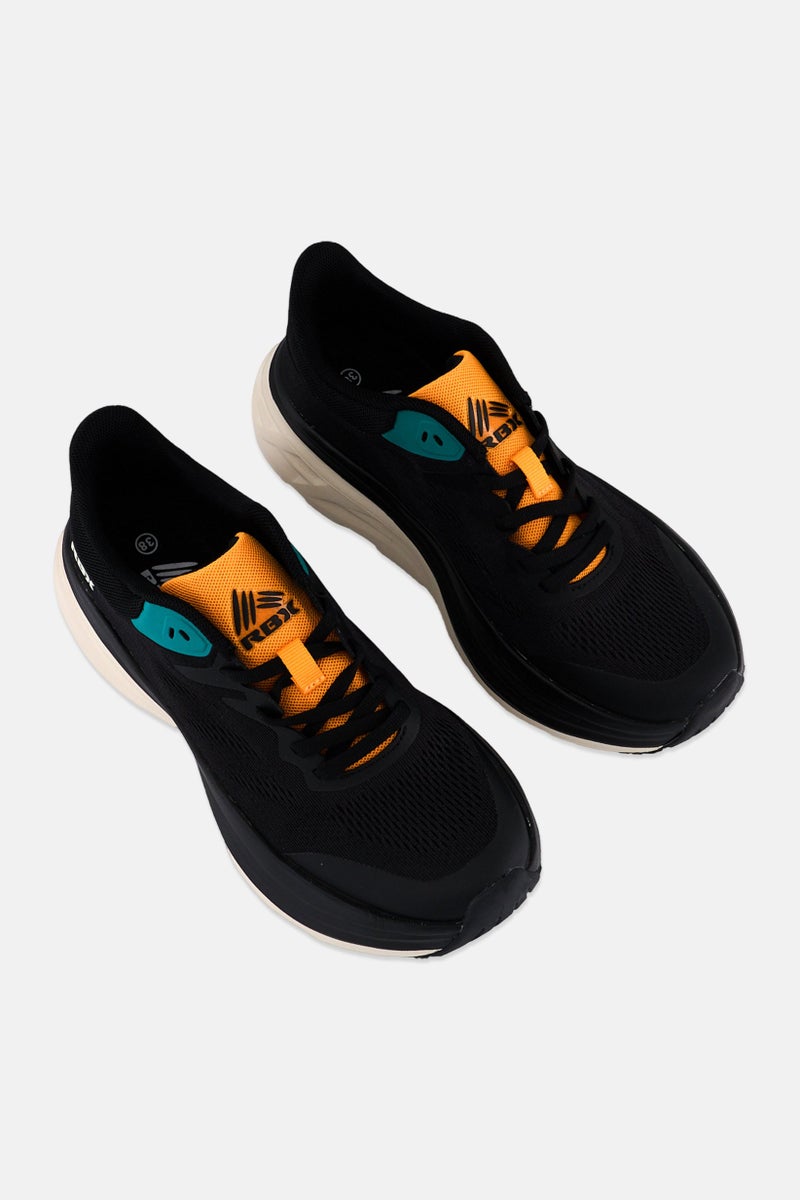RBX Women Lace Up Brand Logo Outdoor Shoes, Black  - Image 2