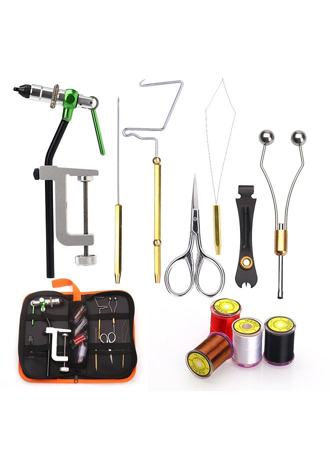 Generic - Fly Tying Tools Kit with Fly Tying Threader Needle Whip Finisher Scissors Fly Tying Kits for Flying Fishing Professionals Beginners - Image 1