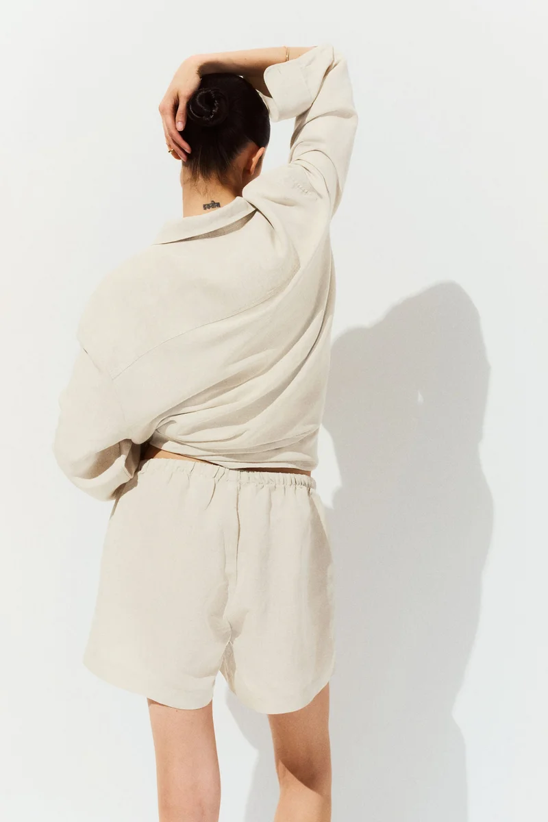 H&M  MAMA Before & After Linen-blend shorts for Women | Best Price UAE