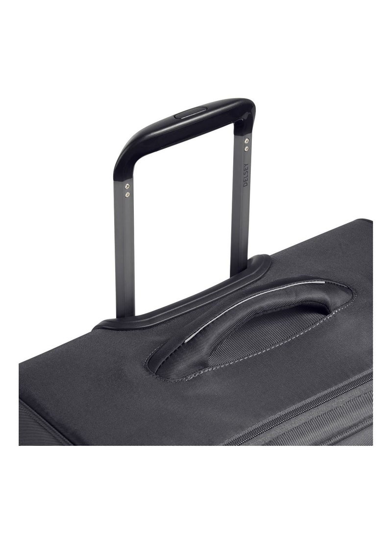 DELSEY Delsey Optimax lite Expendable Double Wheel Cabin Luggage Trolley Suitcase 55cm, 2.4kg, 44.13L - Small - black  - Image 4