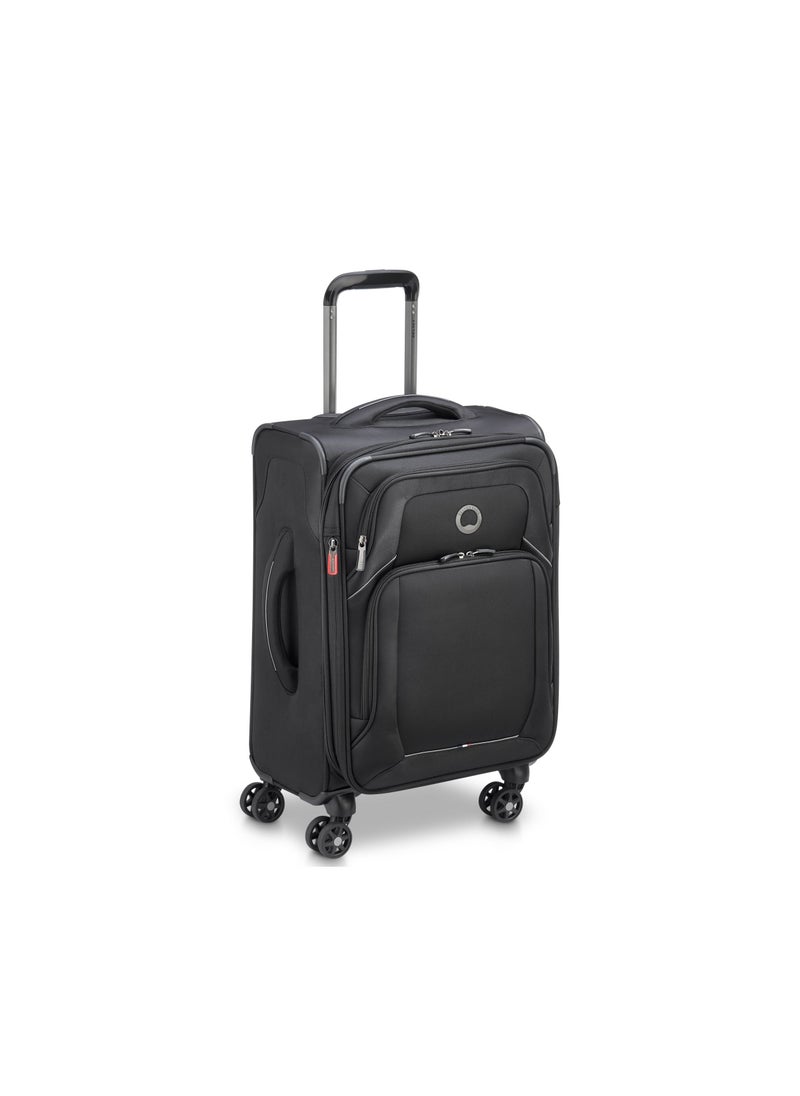 DELSEY Delsey Optimax lite Expendable Double Wheel Cabin Luggage Trolley Suitcase 55cm, 2.4kg, 44.13L - Small - black  - Image 2