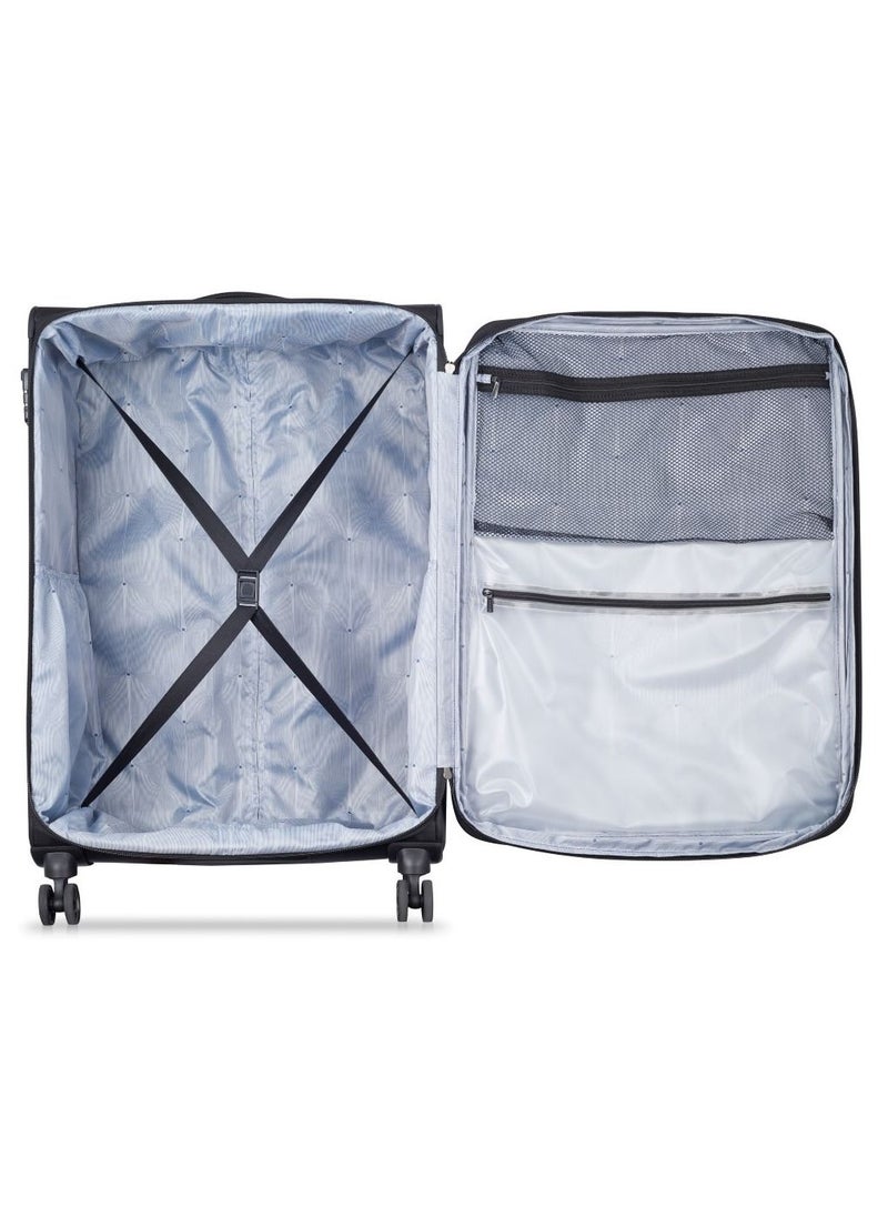 DELSEY Delsey Optimax lite Expendable Double Wheel Cabin Luggage Trolley Suitcase 55cm, 2.4kg, 44.13L - Small - black  - Image 3