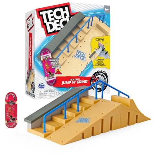Tech Deck Jump N Grind XConnect Park Creator Customizable and Buildable Ramp Set with Exclusive Fingerboard Kids Toy for Ages 6 and up - Image 1