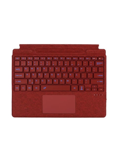 كيبورد باللغتين العربية والإنجليزية لجهاز Microsoft Surface Pro 11/X/10/9/8، كيبورد لاسلكي قابل للفصل بتقنية Bluetooth مع إضاءة خلفية بـ 7 ألوان وفتحة لقلم مغناطيسي.