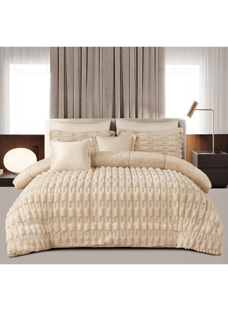 Roshen Luxurious winter velvet double bedspread with an elegant design and a material that gives you warmth and comfort