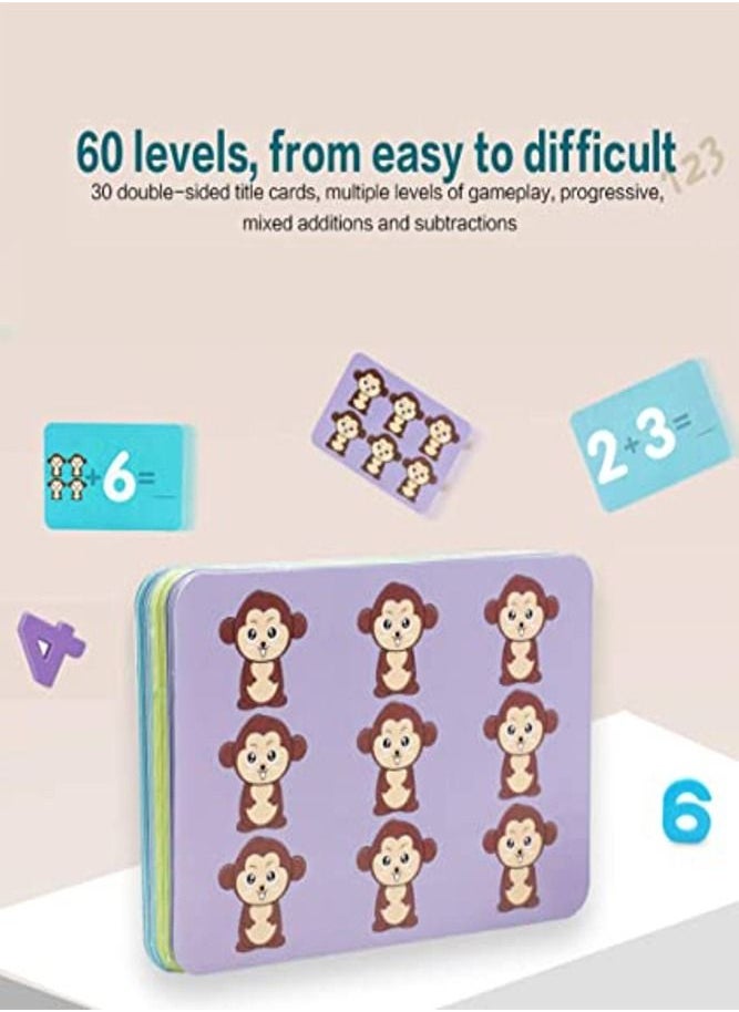 BELLSBERRY - Monkey Balance Math Game Educational Games for Kids The Home Classroom Preschool Kindergarten Daycare - Image 1