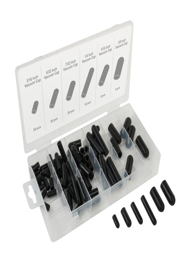TITAN Tekz 45253 80-Piece Silicone Rubber Vacuum Cap Assortment - Image 1