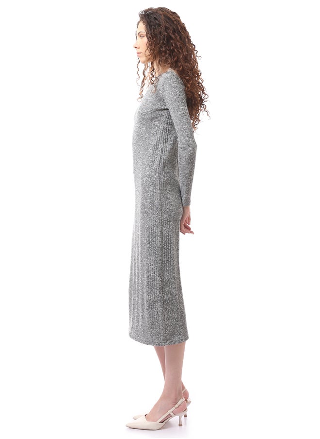 RAVIN - Heather Dark Grey Fashionable Slip ON Dress - Image 1
