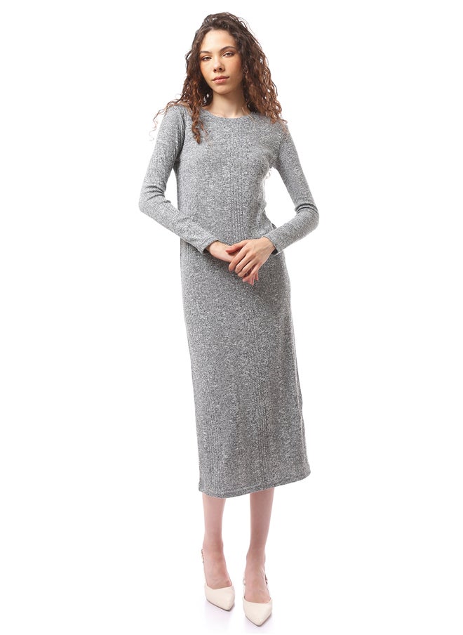 RAVIN - Heather Dark Grey Fashionable Slip ON Dress - Image 1