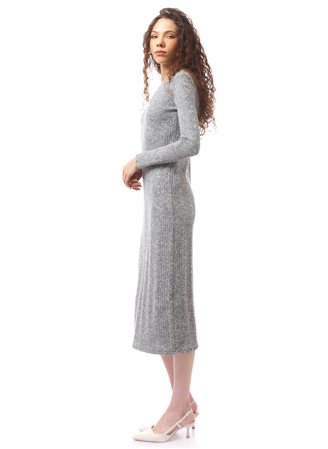 RAVIN - Heather Dark Grey Fashionable Slip ON Dress - Image 1
