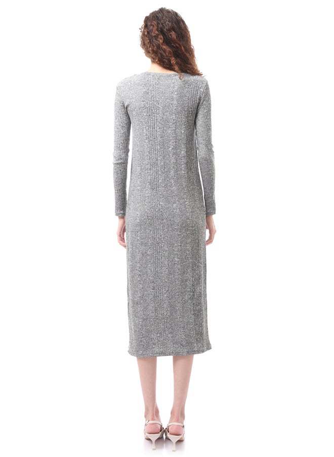 RAVIN - Heather Dark Grey Fashionable Slip ON Dress - Image 1